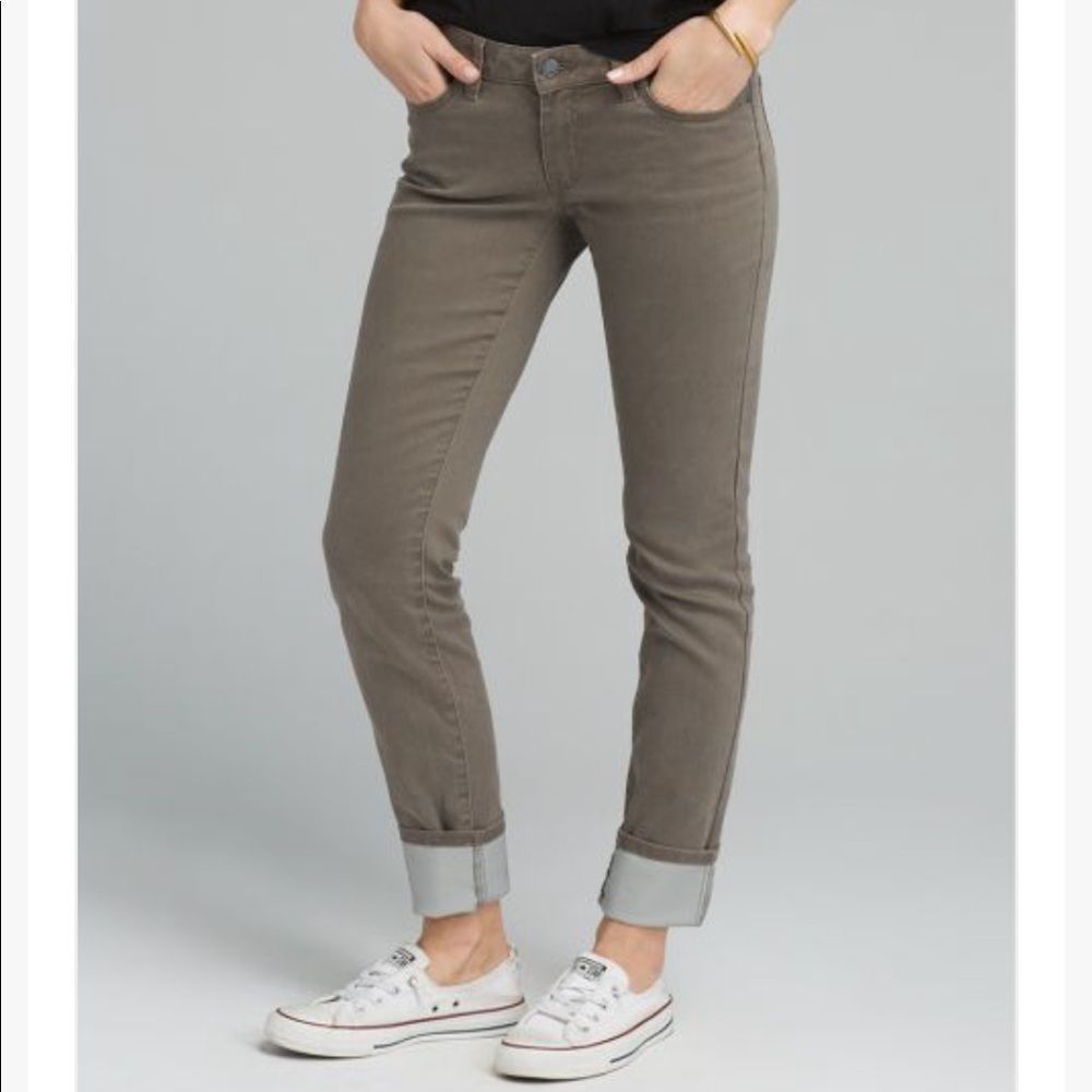 prAna w4kara115 Kara Organic Cotton Stretch Slim Jeans Brown